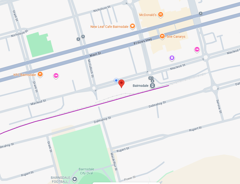 Map showing Adapt Fitness 24/7 location in Bairnsdale